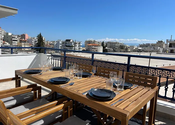 Apartamento Maisonette With Stunning Terrace & Private Garage - By Solstad Kavala