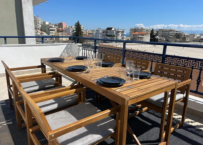 Maisonette With Stunning Terrace & Private Garage - By Solstad * Kavala