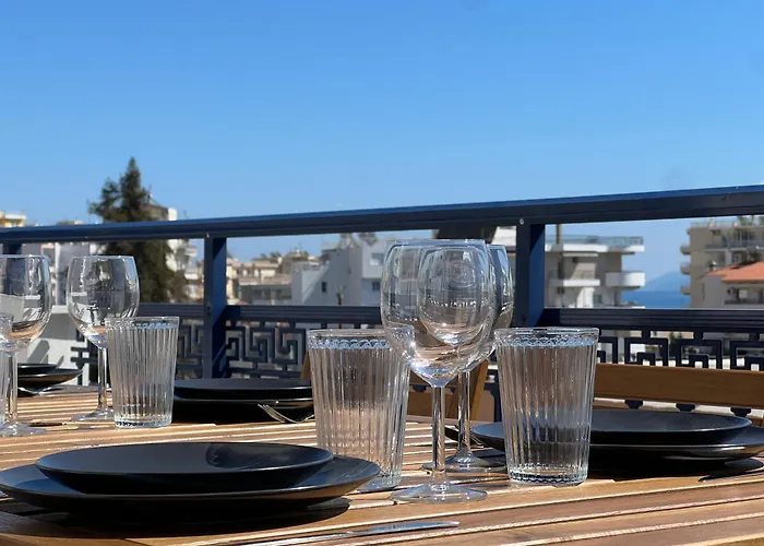 Maisonette With Stunning Terrace & Private Garage - By Solstad Kavala